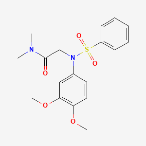 N~2~-(3,4-dimethoxyphenyl)-N~1~,N~1~-dimethyl-N~2~-(phenylsulfonyl)glycinamide