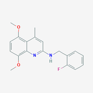 molecular formula C19H19FN2O2 B5096575 N-(2-fluorobenzyl)-5,8-dimethoxy-4-methyl-2-quinolinamine 