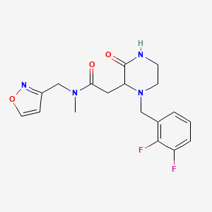 2-[1-(2,3-difluorobenzyl)-3-oxo-2-piperazinyl]-N-(3-isoxazolylmethyl)-N-methylacetamide