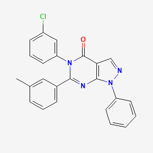 5-(3-chlorophenyl)-6-(3-methylphenyl)-1-phenyl-1,5-dihydro-4H-pyrazolo[3,4-d]pyrimidin-4-one