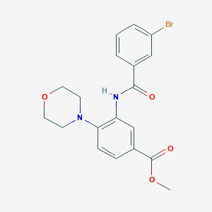 molecular formula C19H19BrN2O4 B509660 Methyl 3-[(3-bromobenzoyl)amino]-4-(4-morpholinyl)benzoate CAS No. 895079-61-5
