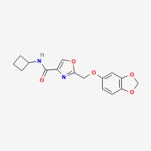 2-[(1,3-benzodioxol-5-yloxy)methyl]-N-cyclobutyl-1,3-oxazole-4-carboxamide