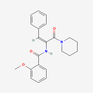 molecular formula C22H24N2O3 B5096647 2-methoxy-N-[2-phenyl-1-(1-piperidinylcarbonyl)vinyl]benzamide 