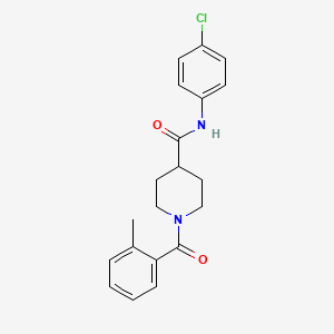 N-(4-chlorophenyl)-1-(2-methylbenzoyl)-4-piperidinecarboxamide