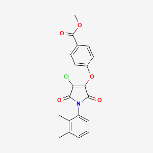 molecular formula C20H16ClNO5 B5096673 methyl 4-{[4-chloro-1-(2,3-dimethylphenyl)-2,5-dioxo-2,5-dihydro-1H-pyrrol-3-yl]oxy}benzoate 