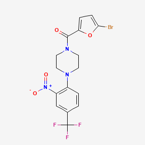 molecular formula C16H13BrF3N3O4 B5096678 1-(5-bromo-2-furoyl)-4-[2-nitro-4-(trifluoromethyl)phenyl]piperazine 