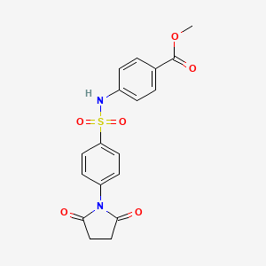 methyl 4-({[4-(2,5-dioxo-1-pyrrolidinyl)phenyl]sulfonyl}amino)benzoate