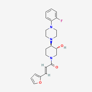 (3R*,4R*)-4-[4-(2-fluorophenyl)-1-piperazinyl]-1-[(2E)-3-(2-furyl)-2-propenoyl]-3-piperidinol