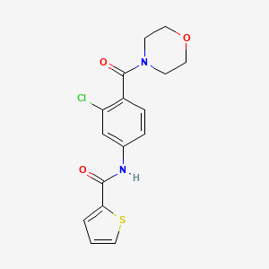 N-[3-chloro-4-(morpholine-4-carbonyl)phenyl]thiophene-2-carboxamide