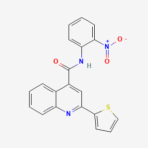 N-(2-nitrophenyl)-2-(thiophen-2-yl)quinoline-4-carboxamide