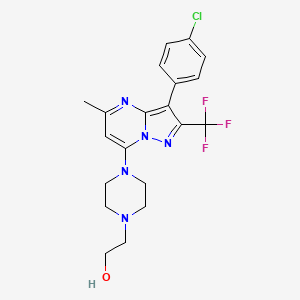 2-{4-[3-(4-Chlorophenyl)-5-methyl-2-(trifluoromethyl)pyrazolo[1,5-a]pyrimidin-7-yl]piperazin-1-yl}ethan-1-ol