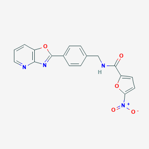 molecular formula C18H12N4O5 B509675 5-nitro-N-(4-[1,3]oxazolo[4,5-b]pyridin-2-ylbenzyl)-2-furamide CAS No. 879775-98-1