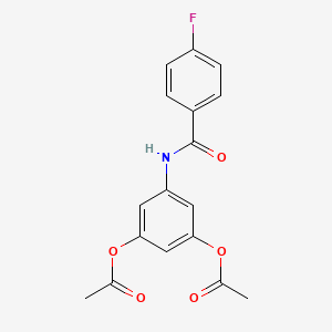 5-[(4-fluorobenzoyl)amino]-1,3-phenylene diacetate