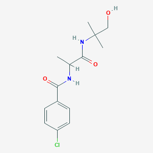 4-chloro-N-{2-[(2-hydroxy-1,1-dimethylethyl)amino]-1-methyl-2-oxoethyl}benzamide