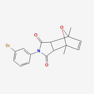 4-(3-bromophenyl)-1,7-dimethyl-10-oxa-4-azatricyclo[5.2.1.0~2,6~]dec-8-ene-3,5-dione