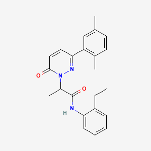 molecular formula C23H25N3O2 B5096773 2-[3-(2,5-dimethylphenyl)-6-oxo-1(6H)-pyridazinyl]-N-(2-ethylphenyl)propanamide 