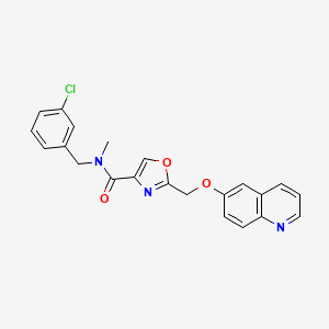 N-(3-chlorobenzyl)-N-methyl-2-[(6-quinolinyloxy)methyl]-1,3-oxazole-4-carboxamide