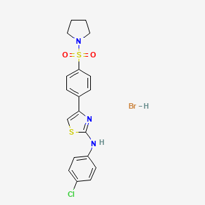 N-(4-chlorophenyl)-4-[4-(1-pyrrolidinylsulfonyl)phenyl]-1,3-thiazol-2-amine hydrobromide