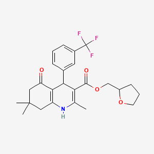 (OXOLAN-2-YL)METHYL 2,7,7-TRIMETHYL-5-OXO-4-[3-(TRIFLUOROMETHYL)PHENYL]-1,4,5,6,7,8-HEXAHYDROQUINOLINE-3-CARBOXYLATE