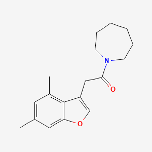 1-(Azepan-1-yl)-2-(4,6-dimethyl-1-benzofuran-3-yl)ethanone