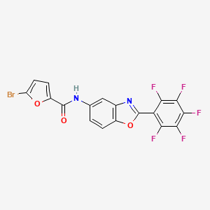 5-bromo-N-[2-(pentafluorophenyl)-1,3-benzoxazol-5-yl]furan-2-carboxamide