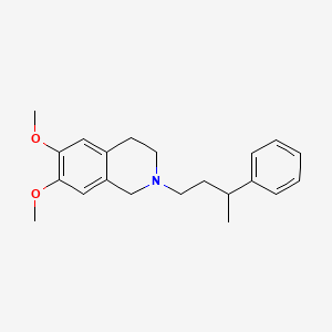 molecular formula C21H27NO2 B5096811 6,7-dimethoxy-2-(3-phenylbutyl)-1,2,3,4-tetrahydroisoquinoline 