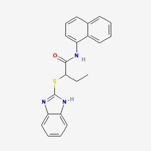 2-(1H-benzimidazol-2-ylthio)-N-1-naphthylbutanamide