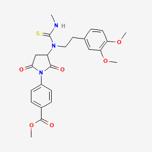 methyl 4-(3-{[2-(3,4-dimethoxyphenyl)ethyl][(methylamino)carbonothioyl]amino}-2,5-dioxo-1-pyrrolidinyl)benzoate