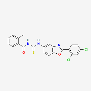 N-{[2-(2,4-dichlorophenyl)-1,3-benzoxazol-5-yl]carbamothioyl}-2-methylbenzamide