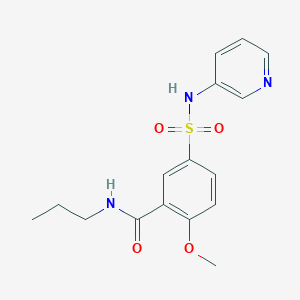 molecular formula C16H19N3O4S B5096838 2-methoxy-N-propyl-5-[(3-pyridinylamino)sulfonyl]benzamide 