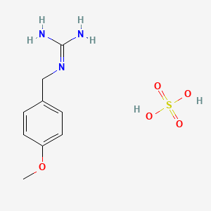 2-[(4-methoxyphenyl)methyl]guanidine;sulfuric acid