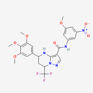 N-(3-methoxy-5-nitrophenyl)-7-(trifluoromethyl)-5-(3,4,5-trimethoxyphenyl)-4,5,6,7-tetrahydropyrazolo[1,5-a]pyrimidine-3-carboxamide