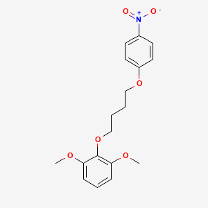 molecular formula C18H21NO6 B5096877 1,3-dimethoxy-2-[4-(4-nitrophenoxy)butoxy]benzene 