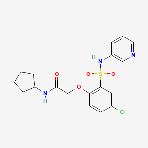 2-{4-chloro-2-[(3-pyridinylamino)sulfonyl]phenoxy}-N-cyclopentylacetamide