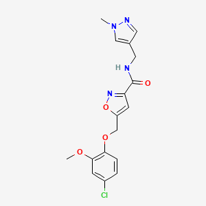 5-[(4-chloro-2-methoxyphenoxy)methyl]-N-[(1-methyl-1H-pyrazol-4-yl)methyl]-3-isoxazolecarboxamide