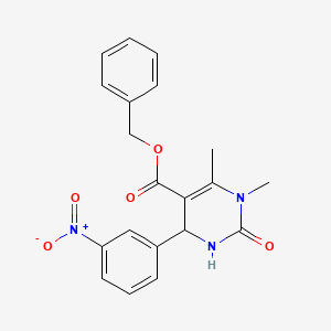 benzyl 1,6-dimethyl-4-(3-nitrophenyl)-2-oxo-1,2,3,4-tetrahydro-5-pyrimidinecarboxylate