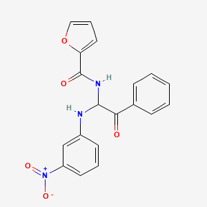 molecular formula C19H15N3O5 B5096936 N-{1-[(3-nitrophenyl)amino]-2-oxo-2-phenylethyl}-2-furamide 