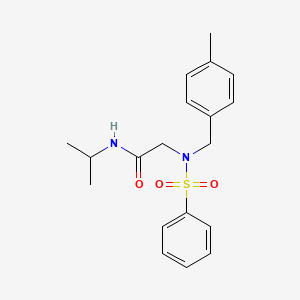 molecular formula C19H24N2O3S B5096962 N~1~-isopropyl-N~2~-(4-methylbenzyl)-N~2~-(phenylsulfonyl)glycinamide 