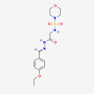 molecular formula C15H22N4O5S B5096973 N-{2-[2-(4-ethoxybenzylidene)hydrazino]-2-oxoethyl}-4-morpholinesulfonamide 