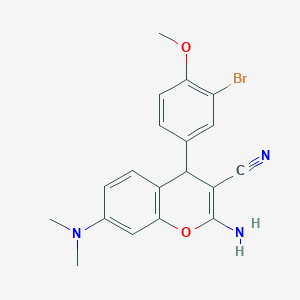 2-amino-4-(3-bromo-4-methoxyphenyl)-7-(dimethylamino)-4H-chromene-3-carbonitrile