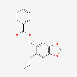 (6-propyl-1,3-benzodioxol-5-yl)methyl benzoate