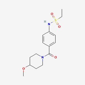 N-{4-[(4-methoxy-1-piperidinyl)carbonyl]phenyl}ethanesulfonamide