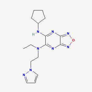 N'-cyclopentyl-N-ethyl-N-[2-(1H-pyrazol-1-yl)ethyl][1,2,5]oxadiazolo[3,4-b]pyrazine-5,6-diamine