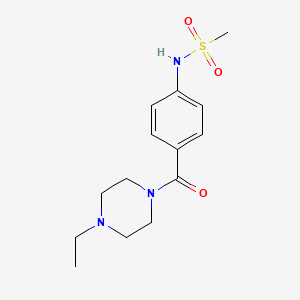 N-{4-[(4-ethyl-1-piperazinyl)carbonyl]phenyl}methanesulfonamide