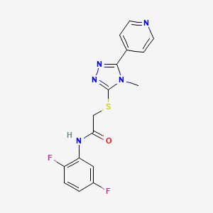 molecular formula C16H13F2N5OS B5097073 N-(2,5-difluorophenyl)-2-{[4-methyl-5-(4-pyridinyl)-4H-1,2,4-triazol-3-yl]thio}acetamide 