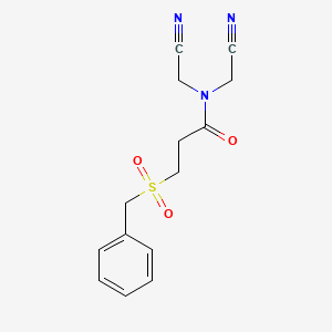 3-(benzylsulfonyl)-N,N-bis(cyanomethyl)propanamide