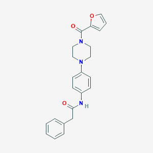 molecular formula C23H23N3O3 B509709 N-{4-[4-(2-furoyl)-1-piperazinyl]phenyl}-2-phenylacetamide CAS No. 876899-52-4