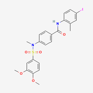 4-[[(3,4-dimethoxyphenyl)sulfonyl](methyl)amino]-N-(4-iodo-2-methylphenyl)benzamide