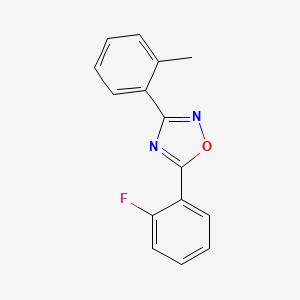 molecular formula C15H11FN2O B5097116 5-(2-fluorophenyl)-3-(2-methylphenyl)-1,2,4-oxadiazole 