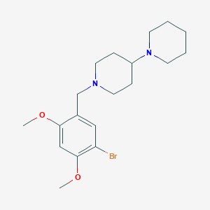 molecular formula C19H29BrN2O2 B5097135 1'-(5-bromo-2,4-dimethoxybenzyl)-1,4'-bipiperidine 